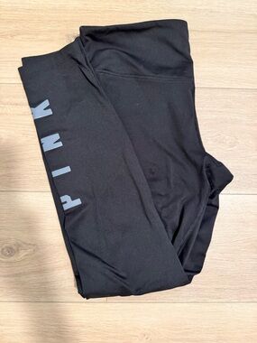 PINK Victoria's Secret Black Leggings with Logo